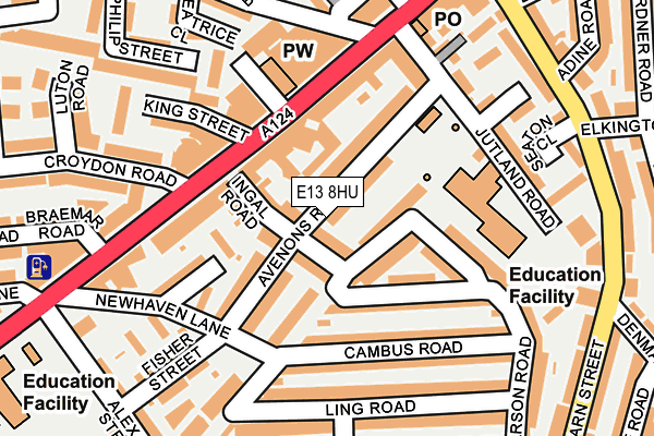 E13 8HU map - OS OpenMap – Local (Ordnance Survey)