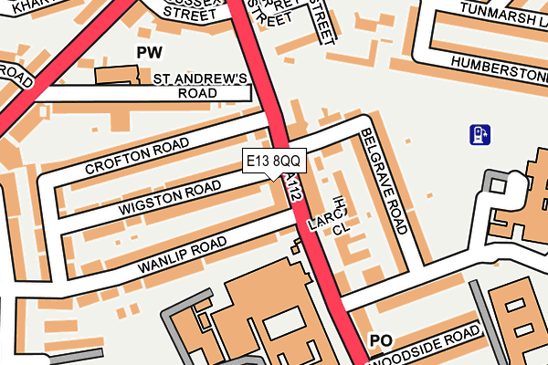 E13 8QQ map - OS OpenMap – Local (Ordnance Survey)
