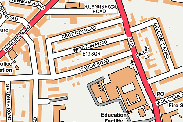 E13 8QR map - OS OpenMap – Local (Ordnance Survey)