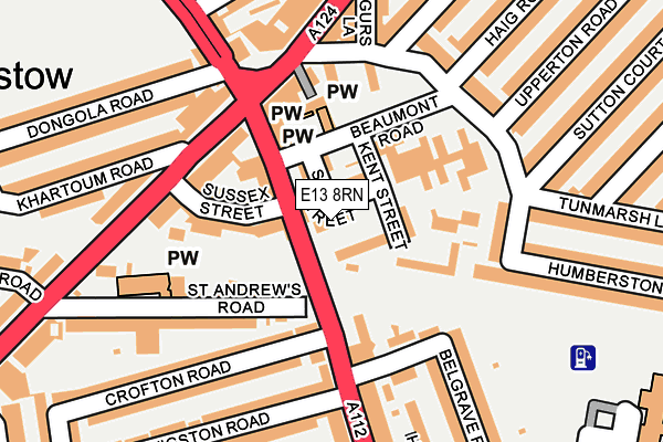 E13 8RN map - OS OpenMap – Local (Ordnance Survey)