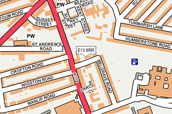 E13 8RR map - OS OpenMap – Local (Ordnance Survey)