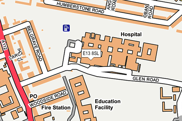 E13 8SL map - OS OpenMap – Local (Ordnance Survey)
