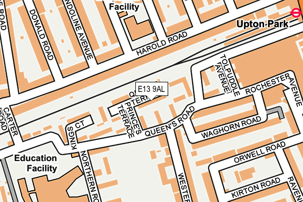E13 9AL map - OS OpenMap – Local (Ordnance Survey)