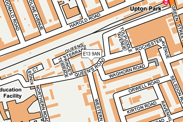 E13 9AN map - OS OpenMap – Local (Ordnance Survey)