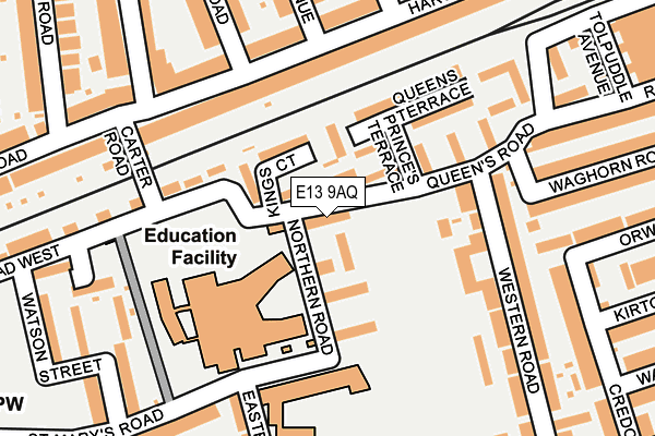 E13 9AQ map - OS OpenMap – Local (Ordnance Survey)