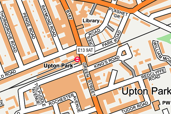 E13 9AT map - OS OpenMap – Local (Ordnance Survey)