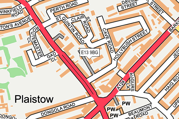 E13 9BG map - OS OpenMap – Local (Ordnance Survey)