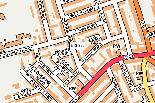 E13 9BJ map - OS OpenMap – Local (Ordnance Survey)