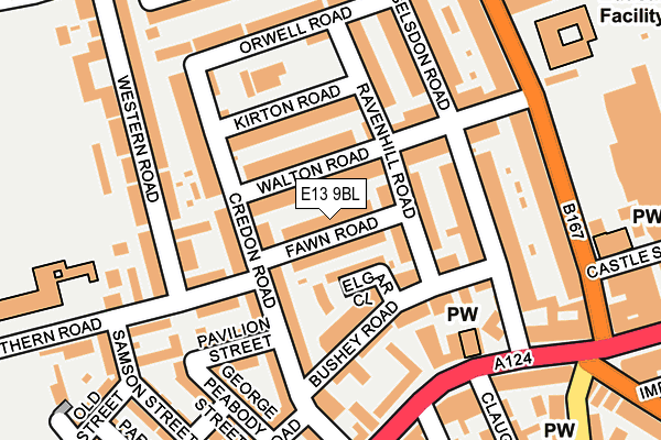 E13 9BL map - OS OpenMap – Local (Ordnance Survey)