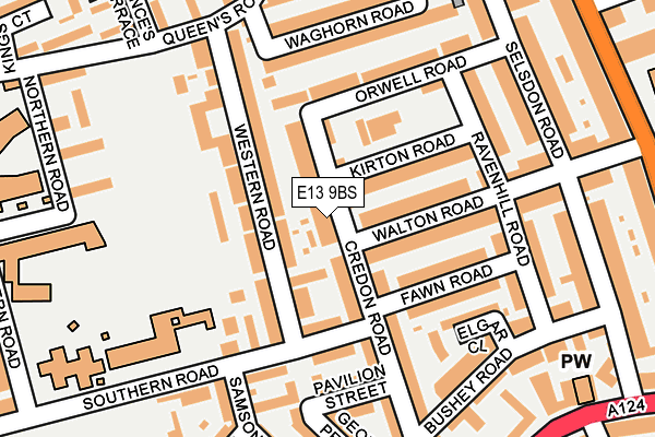 E13 9BS map - OS OpenMap – Local (Ordnance Survey)