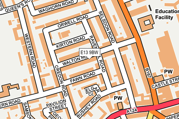 E13 9BW map - OS OpenMap – Local (Ordnance Survey)