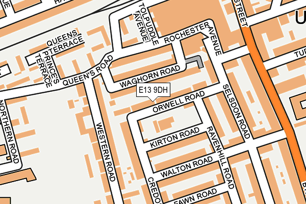 E13 9DH map - OS OpenMap – Local (Ordnance Survey)