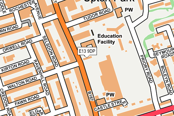 E13 9DP map - OS OpenMap – Local (Ordnance Survey)