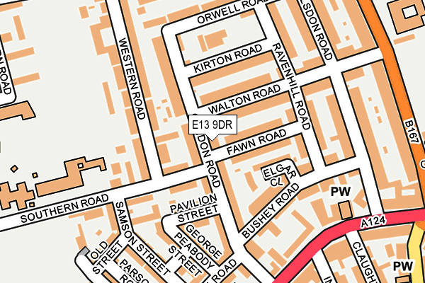 E13 9DR map - OS OpenMap – Local (Ordnance Survey)