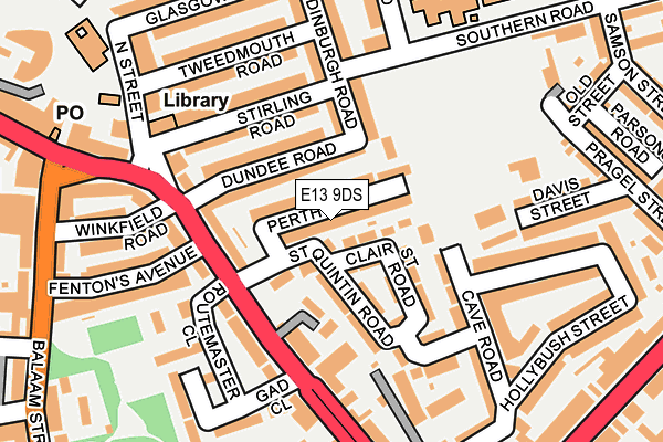 E13 9DS map - OS OpenMap – Local (Ordnance Survey)