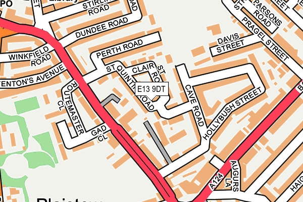 E13 9DT map - OS OpenMap – Local (Ordnance Survey)