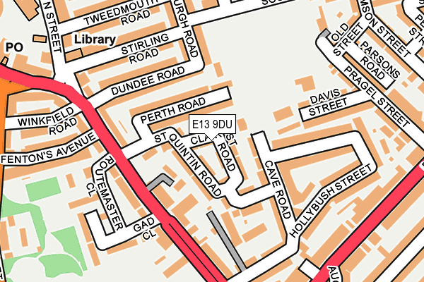 E13 9DU map - OS OpenMap – Local (Ordnance Survey)