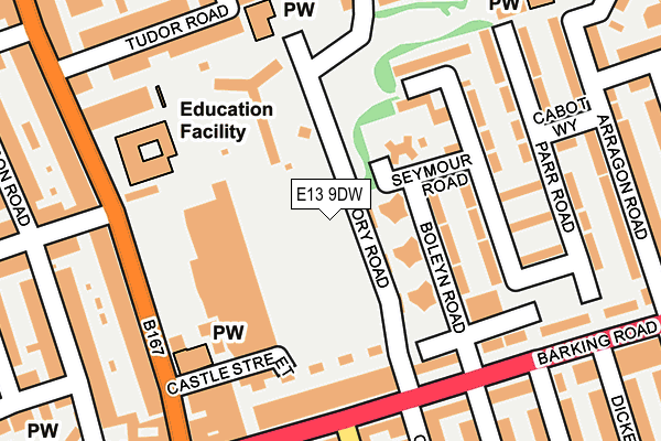 E13 9DW map - OS OpenMap – Local (Ordnance Survey)