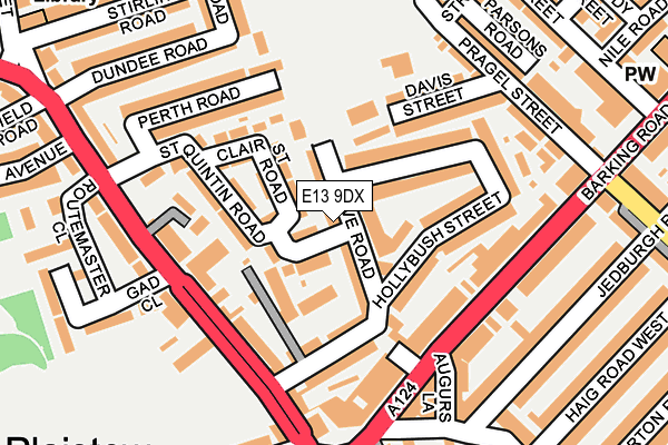 E13 9DX map - OS OpenMap – Local (Ordnance Survey)