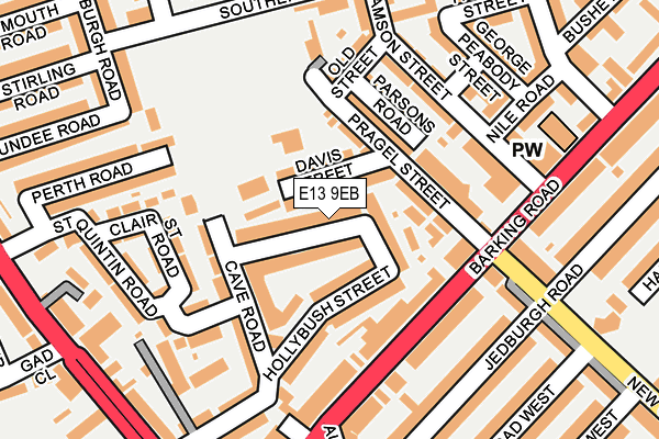 E13 9EB map - OS OpenMap – Local (Ordnance Survey)