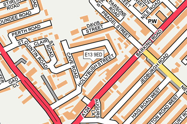 E13 9ED map - OS OpenMap – Local (Ordnance Survey)