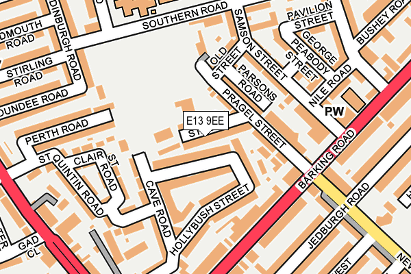 E13 9EE map - OS OpenMap – Local (Ordnance Survey)