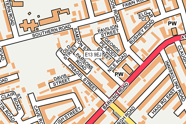 E13 9EJ map - OS OpenMap – Local (Ordnance Survey)