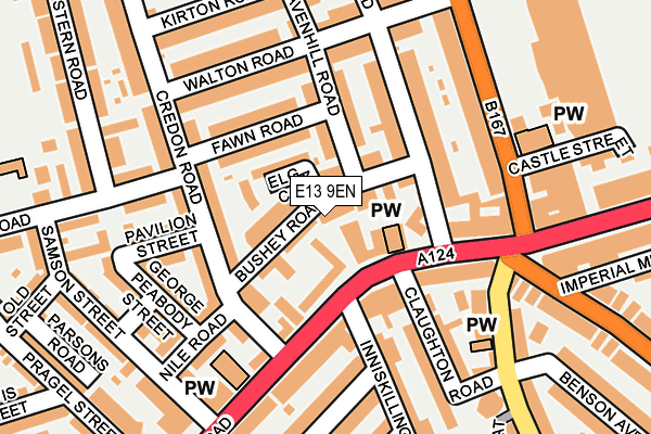 E13 9EN map - OS OpenMap – Local (Ordnance Survey)