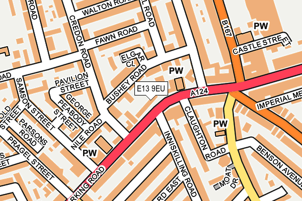 E13 9EU map - OS OpenMap – Local (Ordnance Survey)