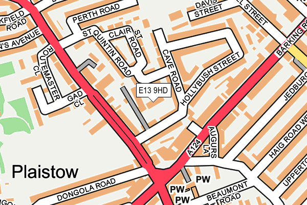 E13 9HD map - OS OpenMap – Local (Ordnance Survey)