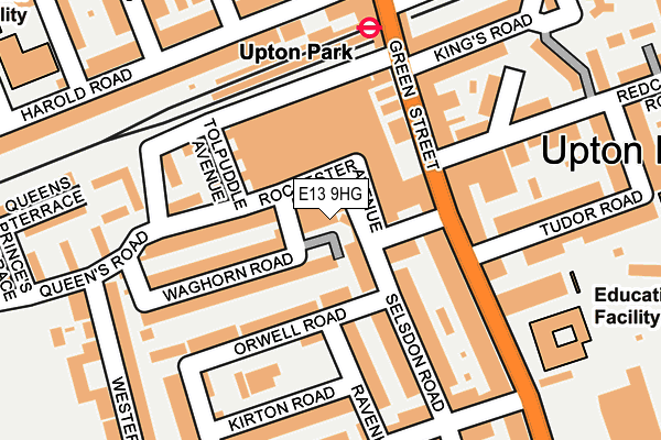 E13 9HG map - OS OpenMap – Local (Ordnance Survey)