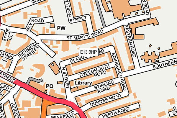 E13 9HP map - OS OpenMap – Local (Ordnance Survey)