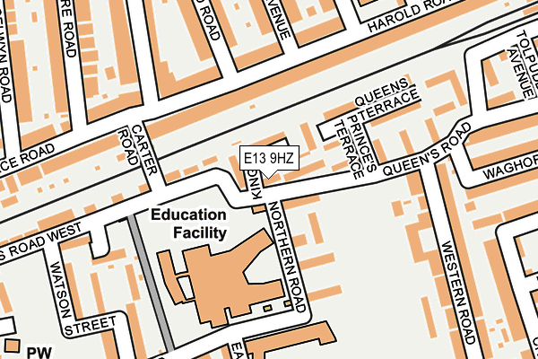 E13 9HZ map - OS OpenMap – Local (Ordnance Survey)