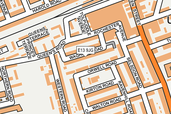 E13 9JG map - OS OpenMap – Local (Ordnance Survey)