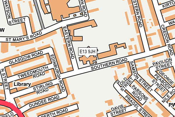 E13 9JH map - OS OpenMap – Local (Ordnance Survey)