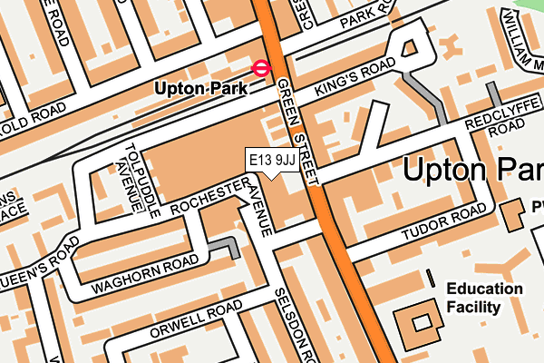 E13 9JJ map - OS OpenMap – Local (Ordnance Survey)