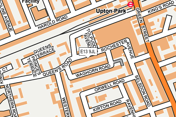 E13 9JL map - OS OpenMap – Local (Ordnance Survey)