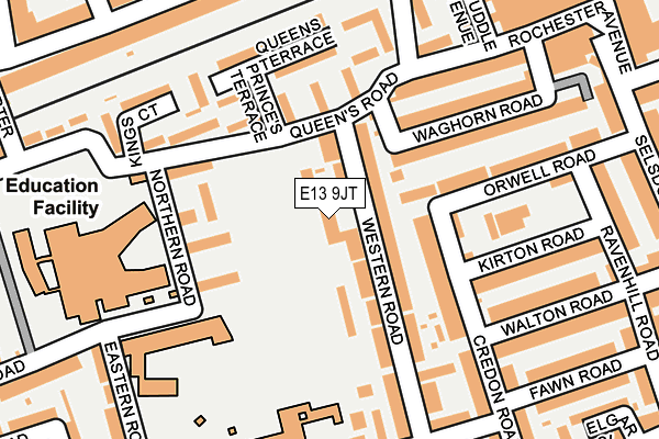 E13 9JT map - OS OpenMap – Local (Ordnance Survey)