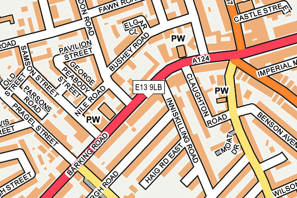 E13 9LB map - OS OpenMap – Local (Ordnance Survey)