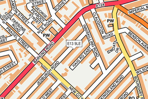 E13 9LE map - OS OpenMap – Local (Ordnance Survey)