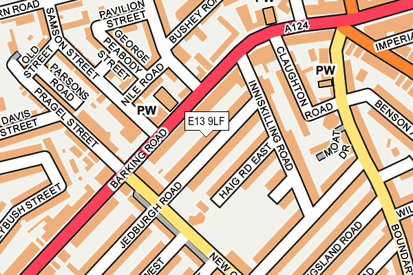 E13 9LF map - OS OpenMap – Local (Ordnance Survey)