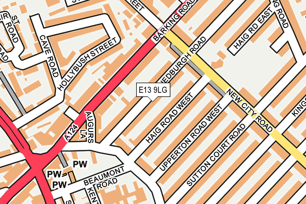 E13 9LG map - OS OpenMap – Local (Ordnance Survey)