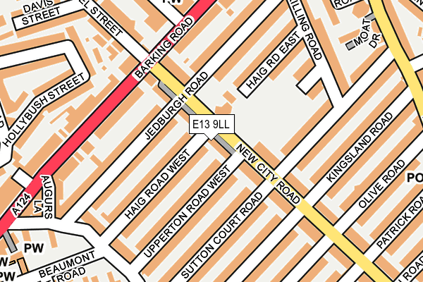 E13 9LL map - OS OpenMap – Local (Ordnance Survey)