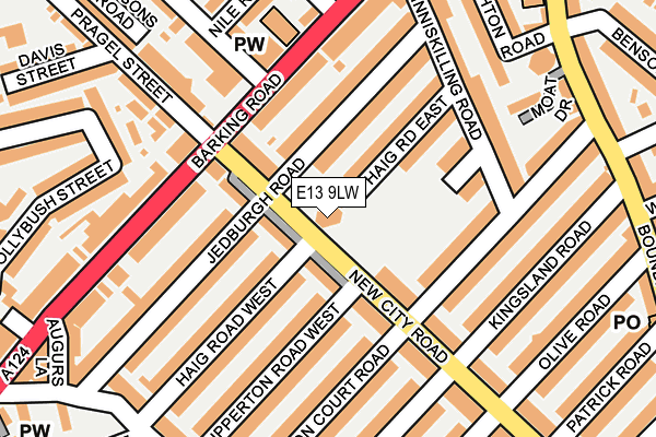 E13 9LW map - OS OpenMap – Local (Ordnance Survey)