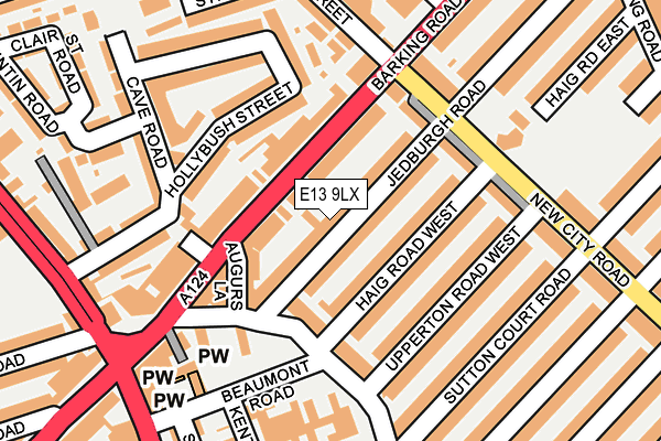 E13 9LX map - OS OpenMap – Local (Ordnance Survey)