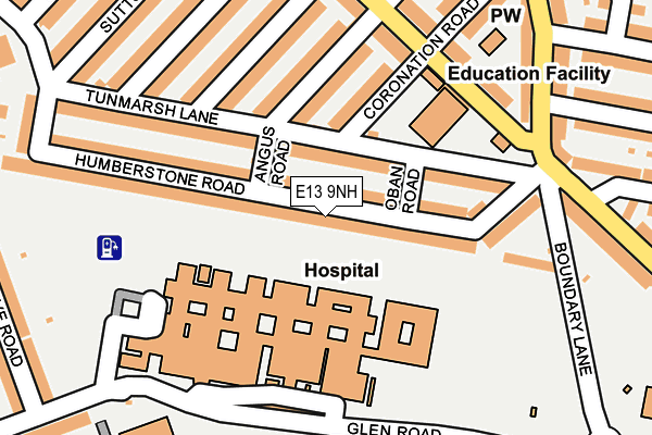 E13 9NH map - OS OpenMap – Local (Ordnance Survey)