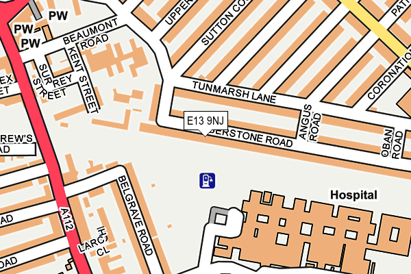 E13 9NJ map - OS OpenMap – Local (Ordnance Survey)
