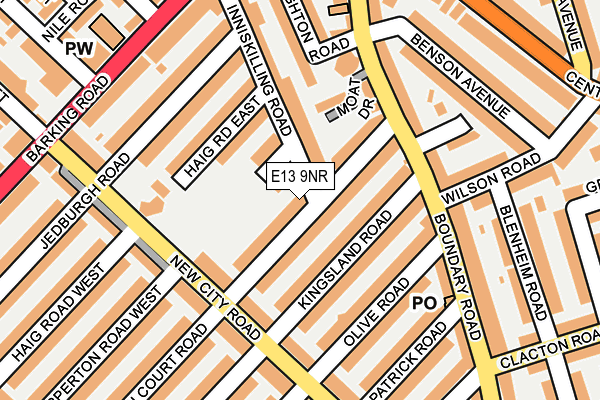 E13 9NR map - OS OpenMap – Local (Ordnance Survey)