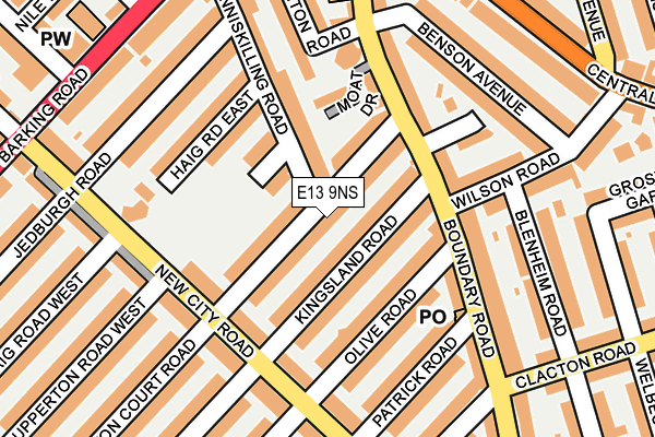 E13 9NS map - OS OpenMap – Local (Ordnance Survey)