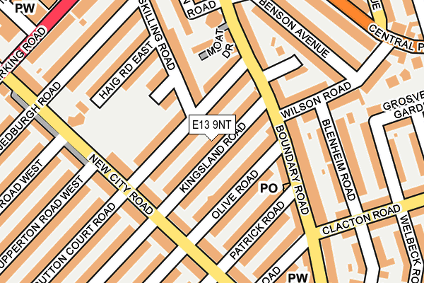 E13 9NT map - OS OpenMap – Local (Ordnance Survey)